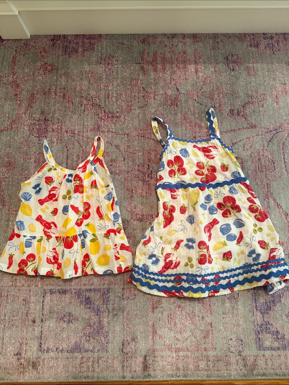 Lobster seashell dress and tank top
